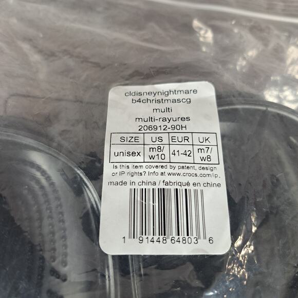Crocs X Disney The Nightmare Before Christmas GID Jack Skellington Clog W10 M8 - Picture 7 of 9